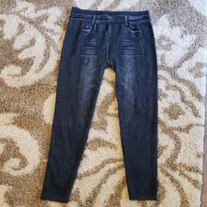 Denim Print Leggings